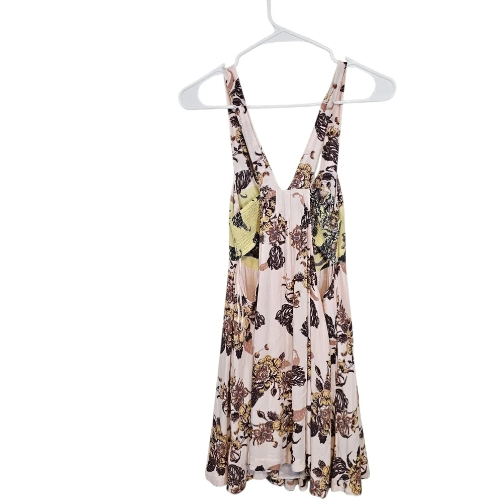 Free People Baby Its You Cut Out Floral Mini Swing Dress - Picture 3 of 9